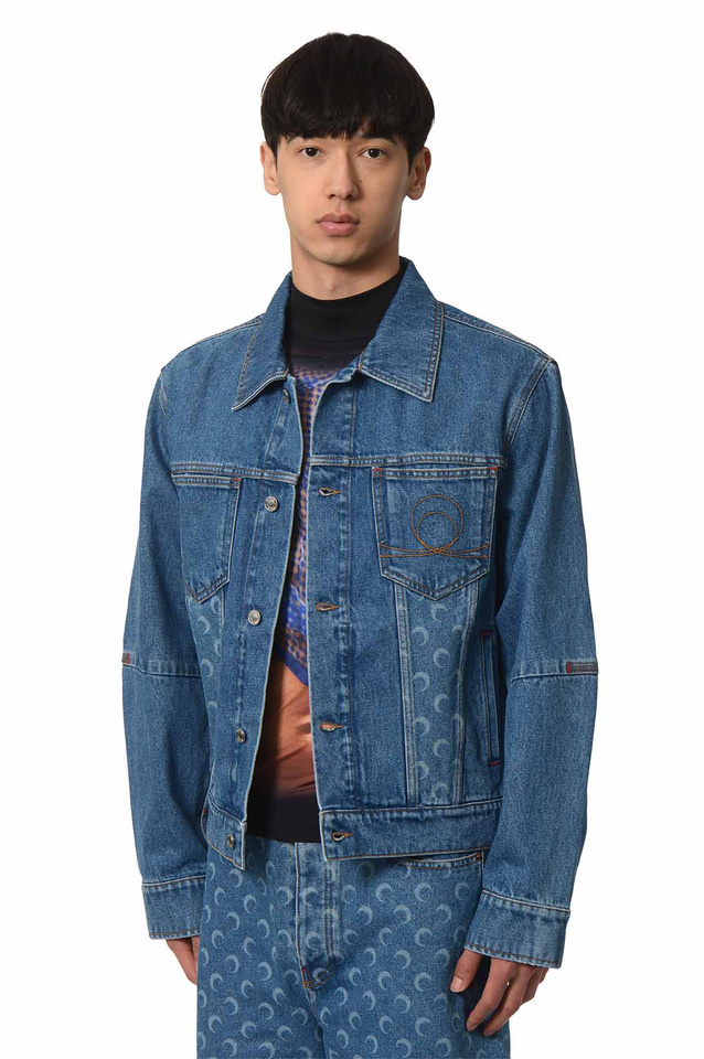 MARINE SERRE Moon Laser Denim Trucker Jacket - Wrong Weather