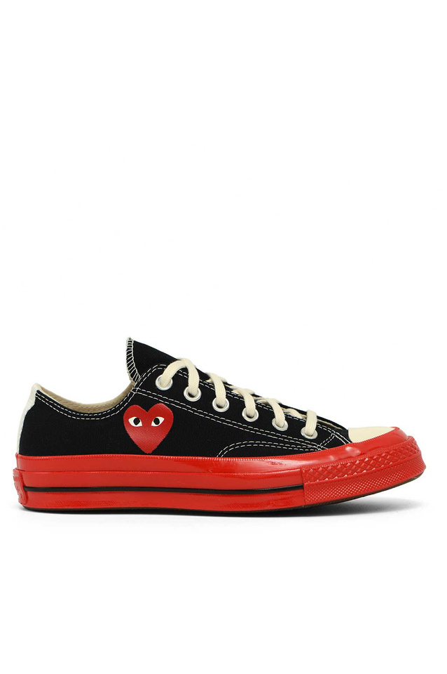 COMME DES GARÇONS PLAY X CONVERSE Red Sole Low Top Sneakers Black