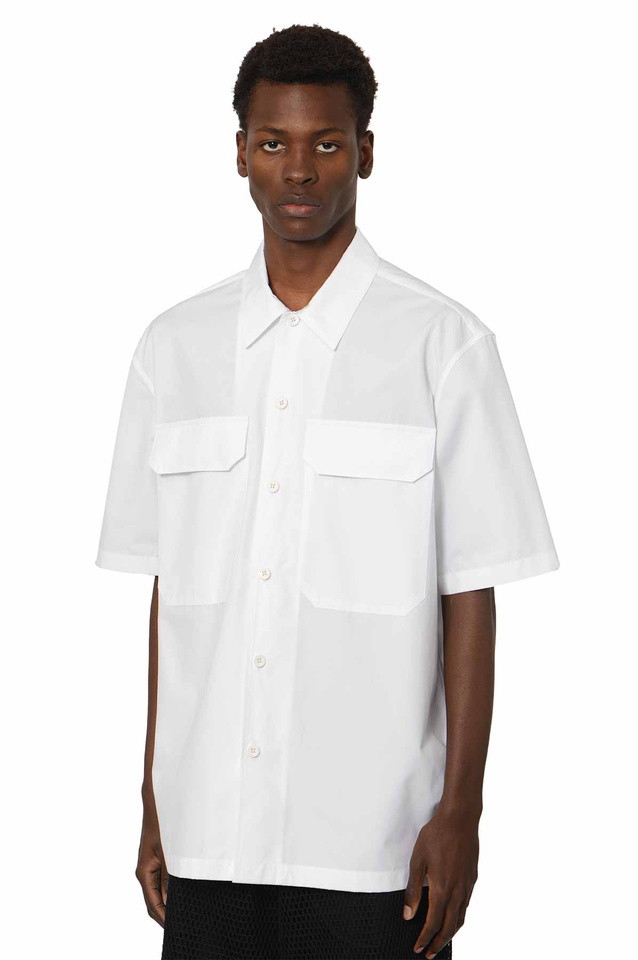 JIL SANDER Chest Pocket Poplin Shirt White - Wrong Weather