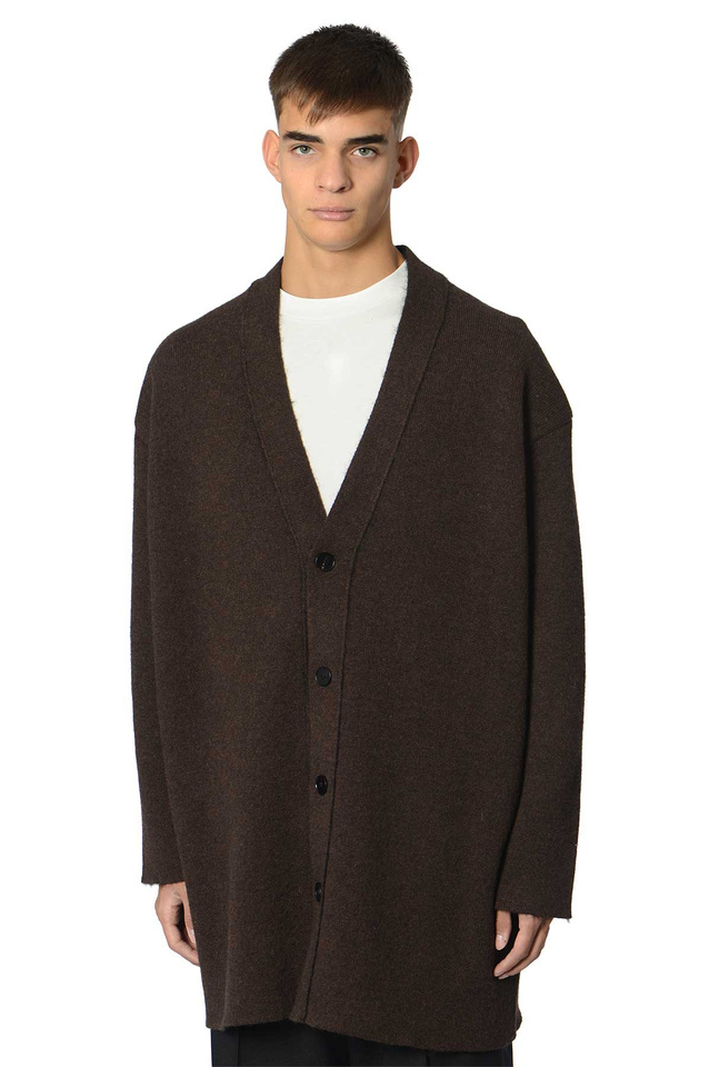 JIL SANDER ウールカーディガン オープンブラウン - Wrong Weather
