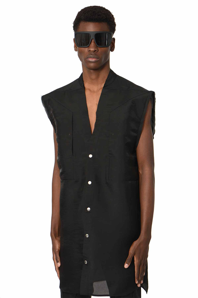 Rick Owens BABEL 19SS ベスト RICK OWENS ジャンボ・カットアウト・フォグポケット・ベスト - Wrong