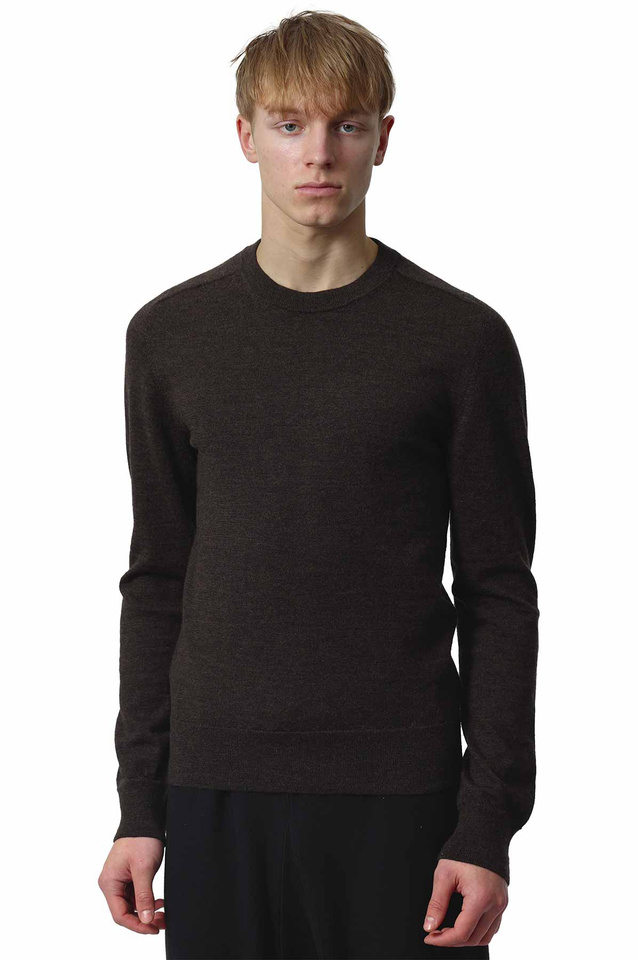 MAISON MARGIELA Elbow Patch Wool Sweater Brown - Wrong Weather