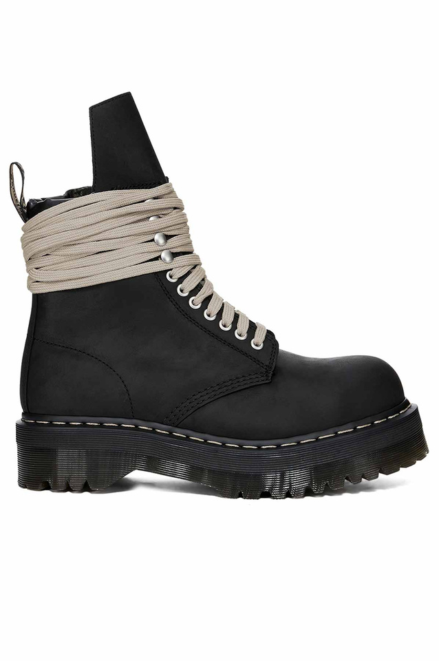 DR. MARTENS X RICK OWENS Quad Sole Steel Toe Boots - Wrong Weather