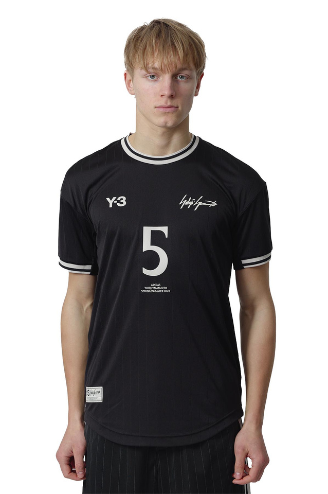 Y-3 Elite 5 Short Sleeve Football T-shirt Black - Wrong Weather