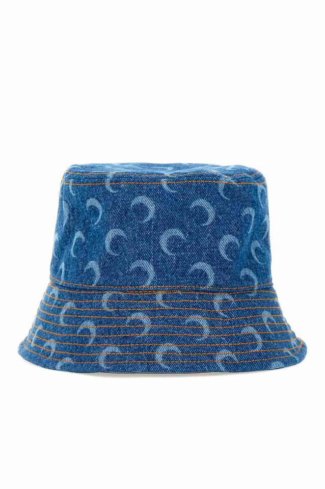 MARINE SERRE Moon Laser Denim Bucket Hat - Wrong Weather