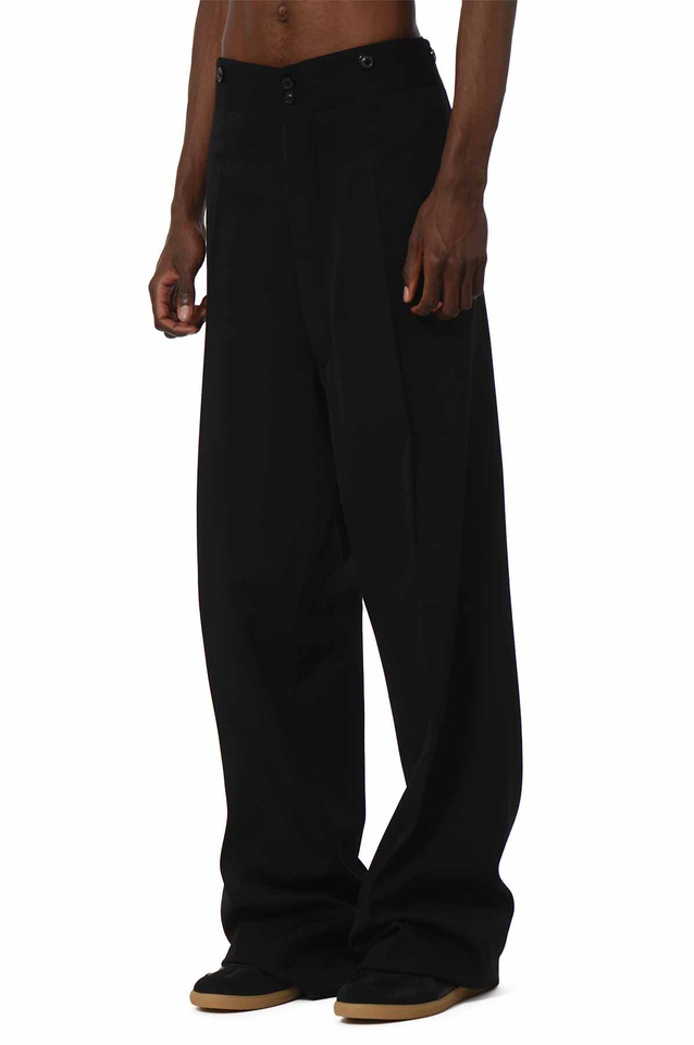 MAISON MARGIELA Barathea Wool Trousers Black - Wrong Weather
