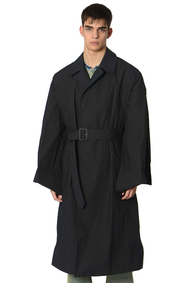 MAISON MARGIELA ダブルレイヤートレンチコート ネイビー - Wrong Weather