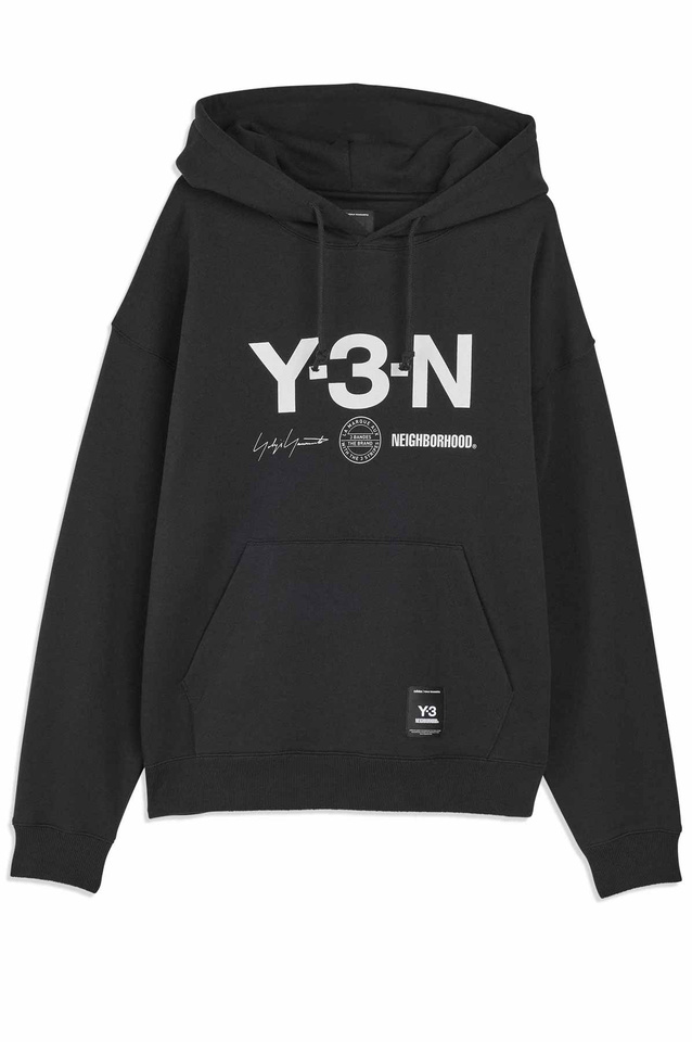 Y-3-N Graphic Hoodie Black - Wrong Weather