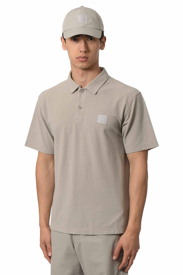 STONE ISLAND Ghost 2200001 Crepe Cotton Jersey Polo-Shirt Dust