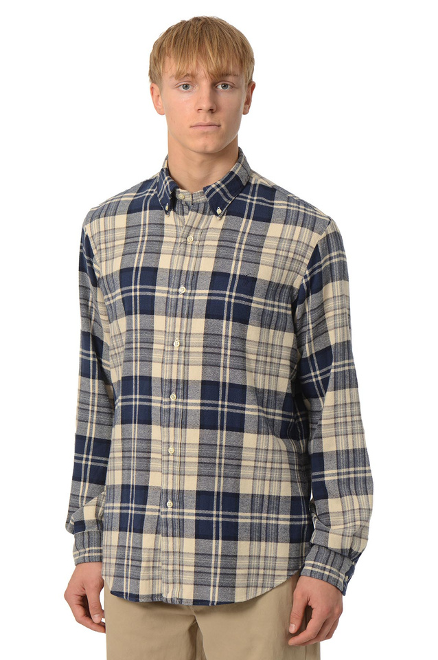 POLO RALH LAUREN スポーツチェックシャツ ネイビーブルー - Wrong Weather