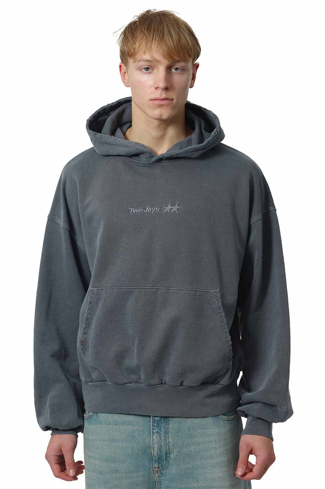 TWOJEYS Pigment Dyed Blue Icon Hoodie - Wrong Weather