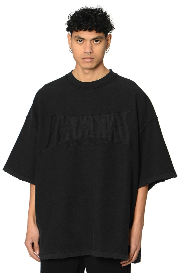 VETEMENTS Unkown Oversized Molton T-shirt Black - Wrong Weather