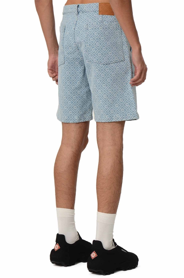 CASABLANCA Monogram Jean Shorts Light Blue - Wrong Weather