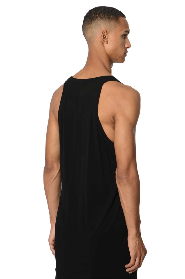 RICK OWENS Leather Tank Top Black - Wrong Weather