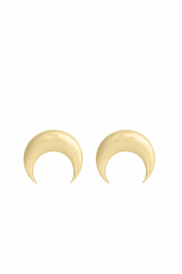 MARINE SERRE Gold Plated Moon Studs - Wrong Weather