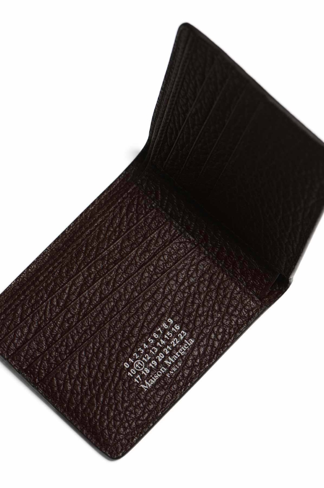 【関税&送料込み】Maison Margiela Grainy Leather Wallet Ch Maison Margiela Embossed Grain Bi-Fold Wallet 'Walnut