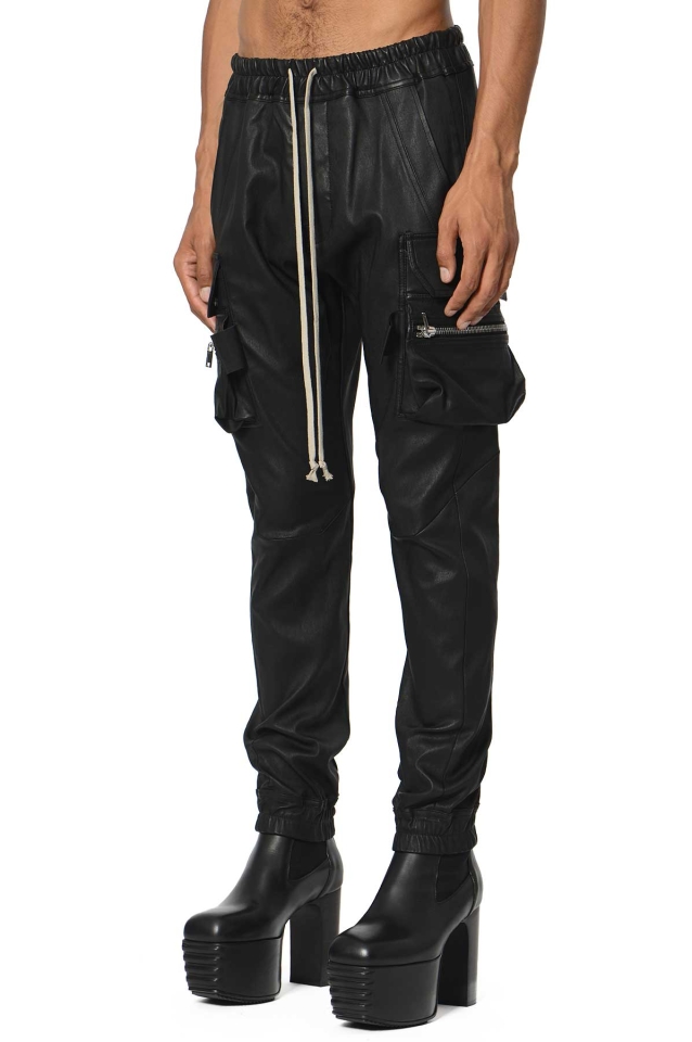 Rick Owens リックオウエンス カーゴパンツ 21AW RU02A5396-TE MASTODON CARGO PANTS マストドン カーゴ ジョガー パンツ ブラック系 IT56【美品】約965cmウエスト