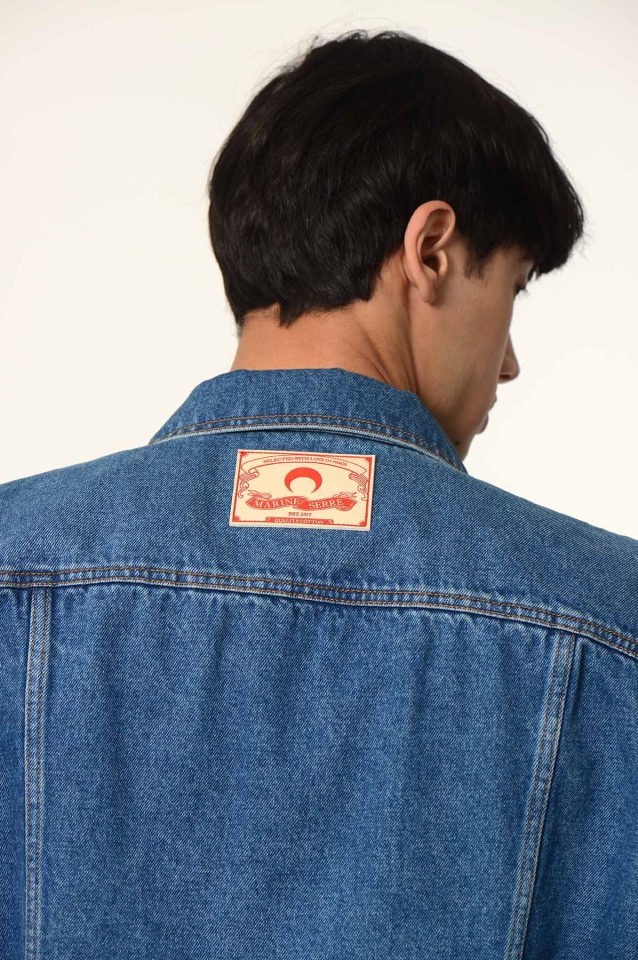 MARINE SERRE Moon Laser Denim Trucker Jacket - Wrong Weather