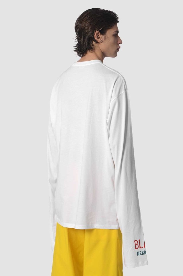 RAF SIMONS Extreme Sleeve White Blair Corn T-shirt - Wrong Weather