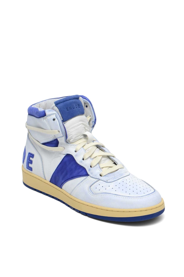 RHUDE Rhecess Hi-Top Sneakers Blue/White - Wrong Weather