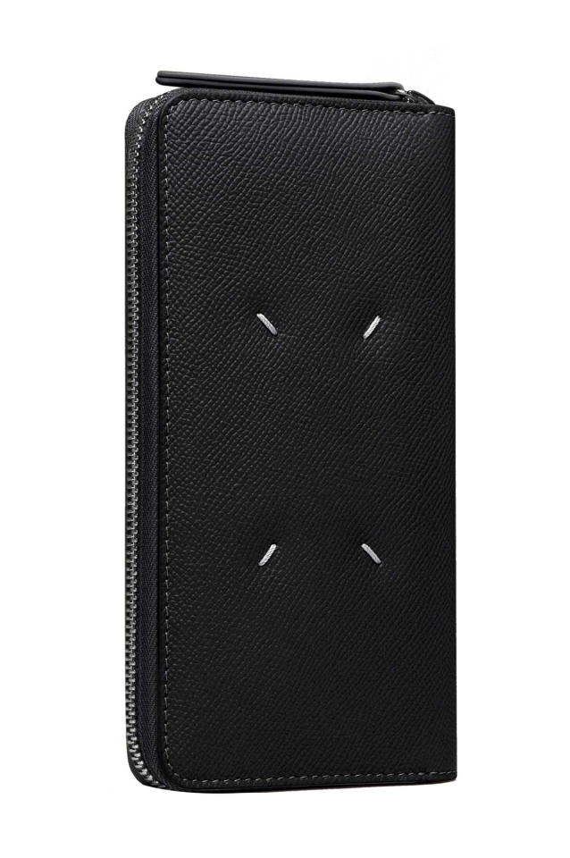 MAISON MARGIELA Grained Leather Long Zip Wallet