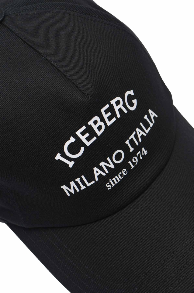 ICEBERG Heritage Logo Cap Black - Wrong Weather