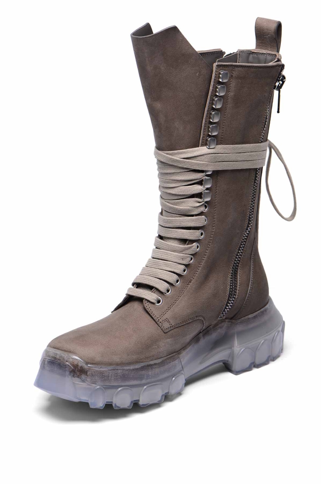 RICK OWENS Army Bozo Tractor Boots Dust/Clear - Wrong Weather