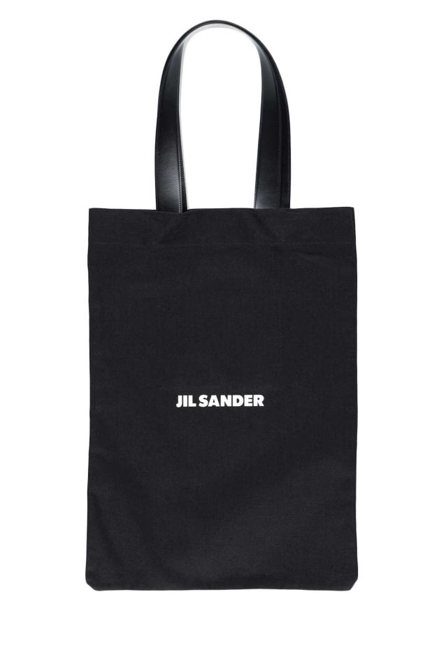Jil Sander Small Logo-Print Leather Shoulder Bag
