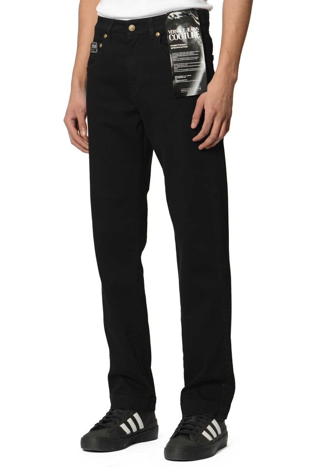 VERSACE JEANS COUTURE Elastic Waistband Black Jeans - Wrong Weather