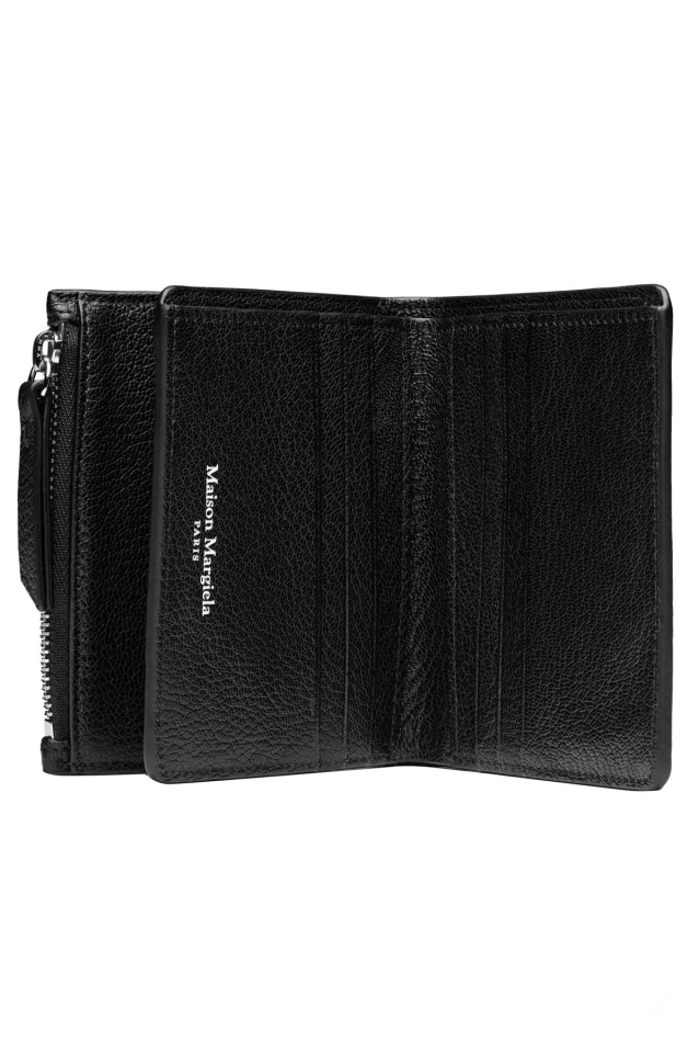 MAISON MARGIELA Fold Zip Wallet Grained/Smooth Leather