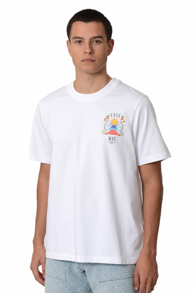 CASABLANCA Casa Way Mountain T-shirt White - Wrong Weather