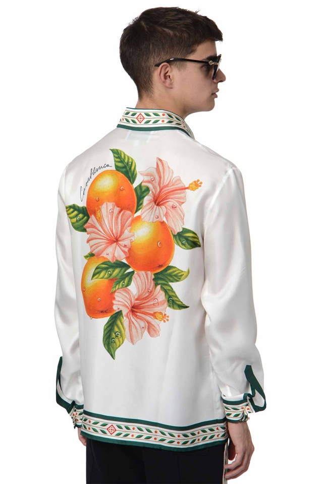 Casablanca White #39;Oranges En Fleur#39; Shirt