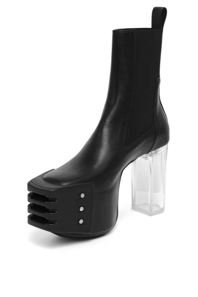 RICK OWENS Grilled Platforms Boots Black - Wrongweather