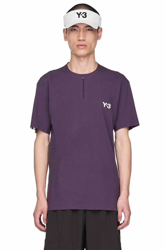 Y-3 テニス フリーリフト ジップ Tシャツ オーロラ・プラム