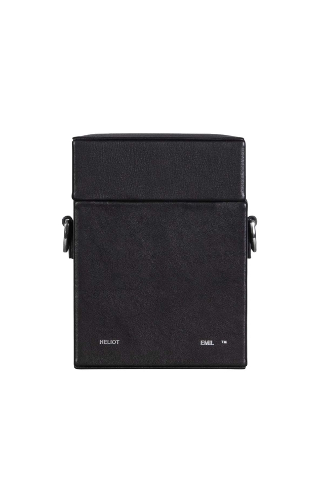 HELIOT Emil leather-box Messenger Bag - Black
