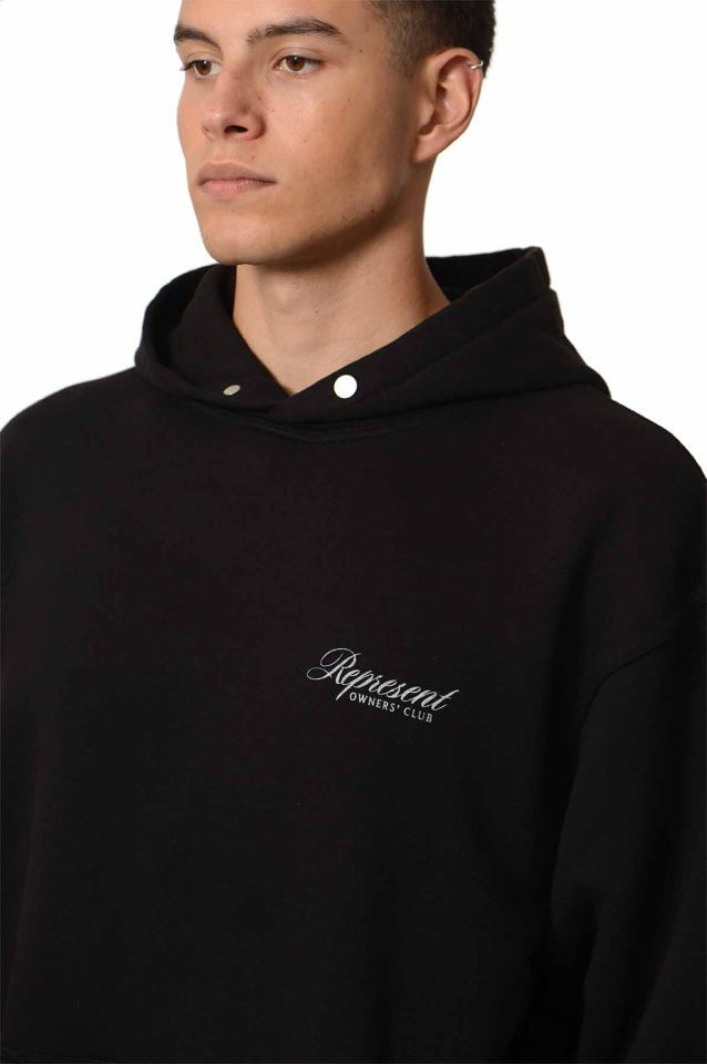 Represent オーナーズクラブスクリプトフーディー Represent Owners Club Script Hoodie | Black | REPRESENT