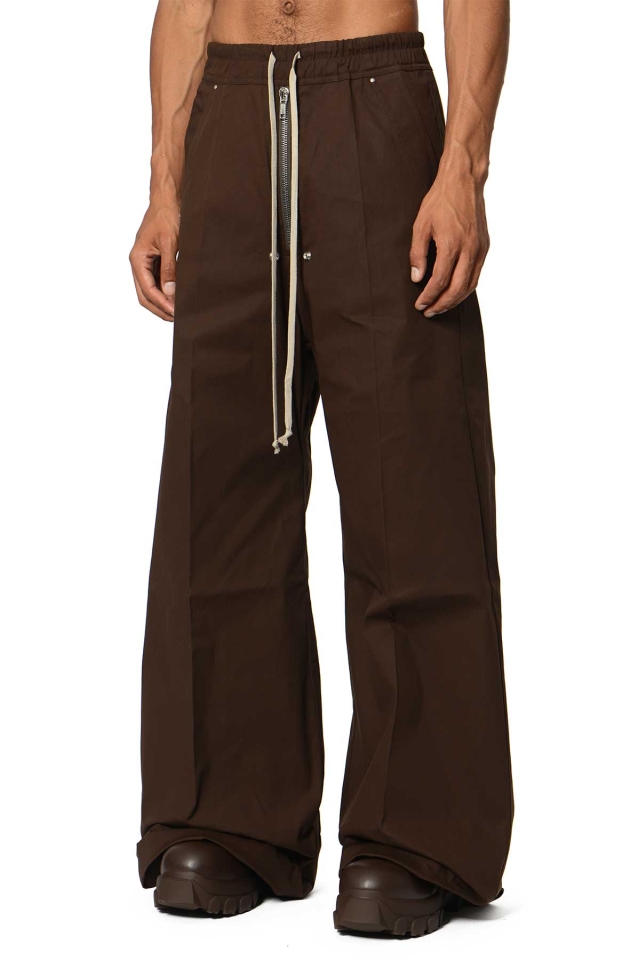 RICK OWENS Wide Belas Trousers Brown - Wrong Weather