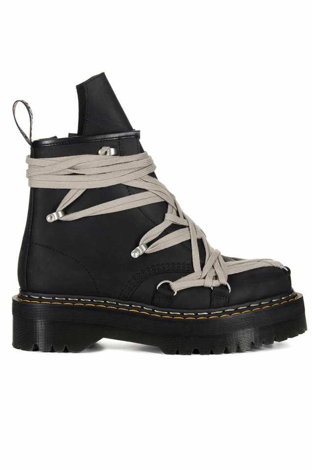 DR. MARTENS X RICK OWENS 1460 Quad Sole Megalace® Boots - Wrong