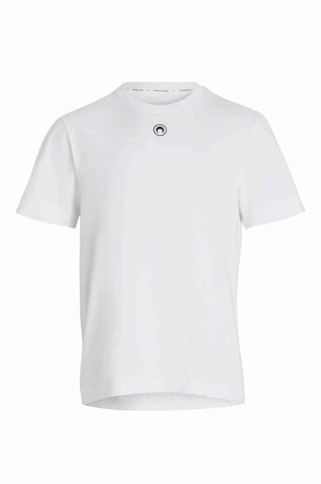 MARINE SERRE Organic Cotton Plain T-shirt White - Wrong Weather