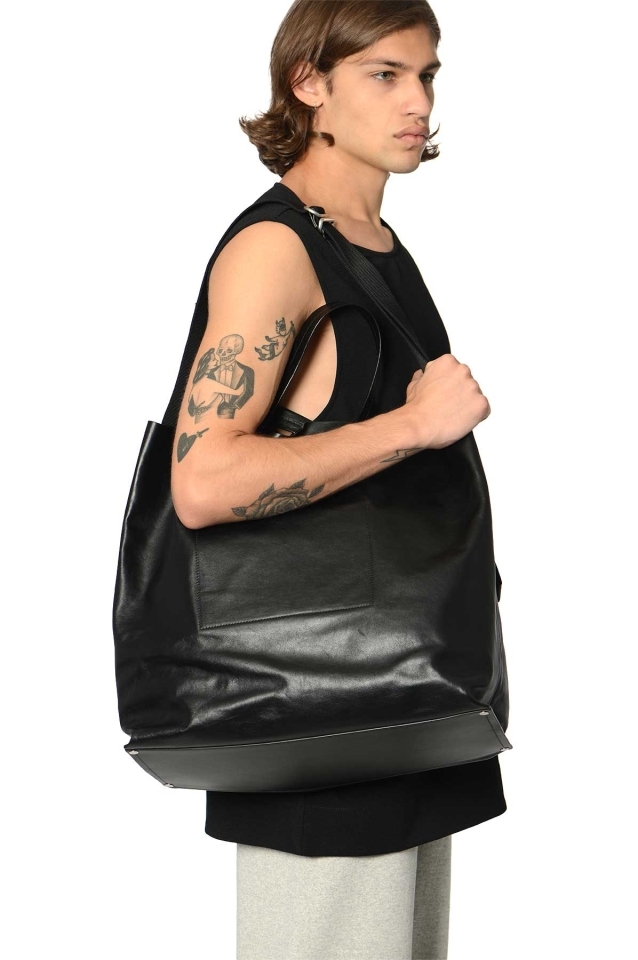 Jil Sander Leather Garment Bag in Black for Men