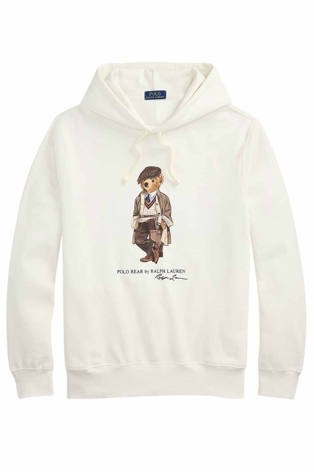 POLO RALPH LAUREN Polo Bear Fleece Hoodie White - Wrong Weather