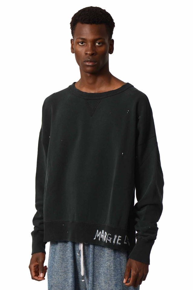 マルジェラ　グラフィティロゴ　ダメージスウェット Maison Margiela メゾン・マルジェラ グラフィティ ロゴ