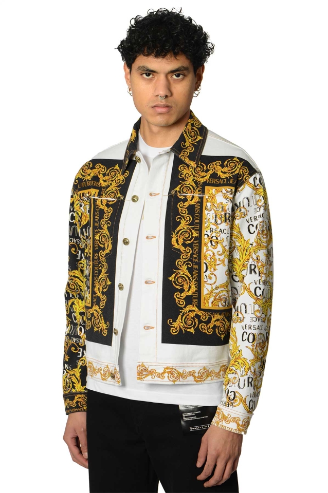 VERSACE JEANS COUTURE Baroque Logo Denim Jacket - Wrong Weather