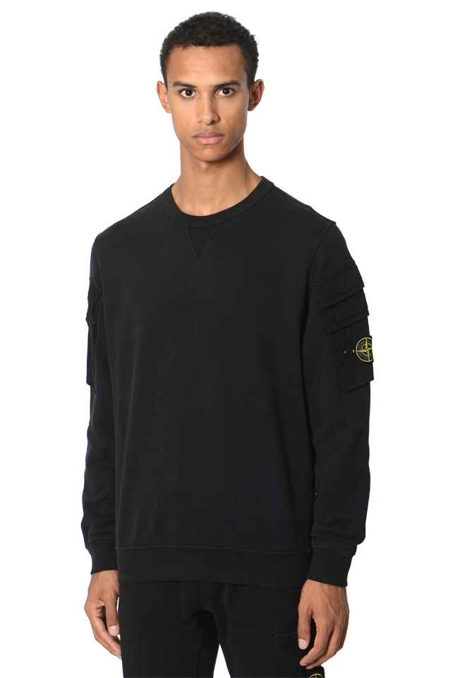 STONE ISLAND 60577 Sweatshirt Black - Wrong Weather