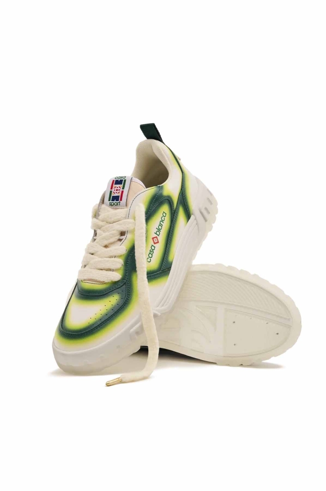Casablanca WS25KW94601MULTIDARKRED 関税送料込 CASABLANCA Court Sneaker Green Fade - Wrong Weather