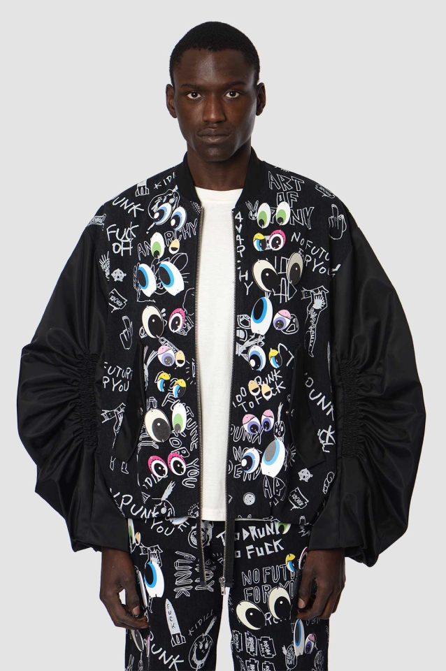 KIDILL X EDWIN Patches Black Denim Shirt-Jacket - Wrong Weather