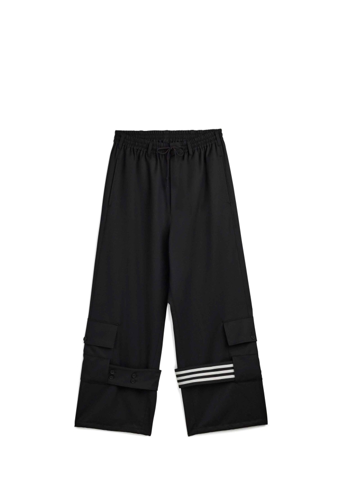 Y-3 19AW ウールブレンドカーゴパンツ BLACK/L Y-3 ワイスリー ウールブレンド ポケットデザイン ルーズ カーゴ