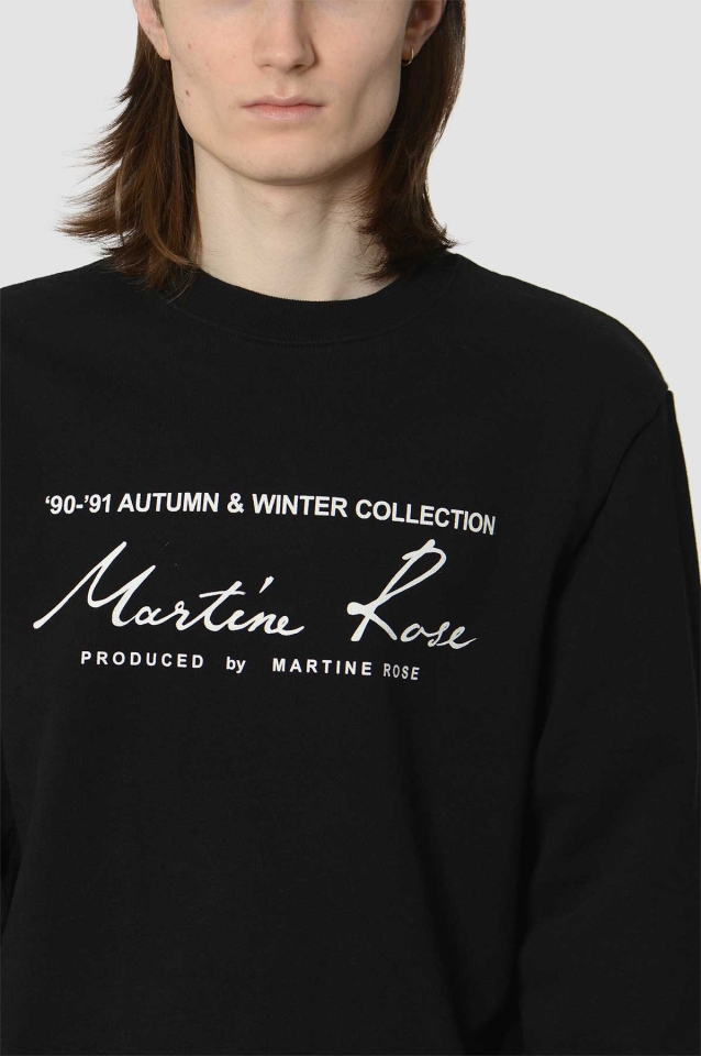 MARTINE ROSE Logo Classic Sweatshirt Black（マーティンローズ ロゴ 