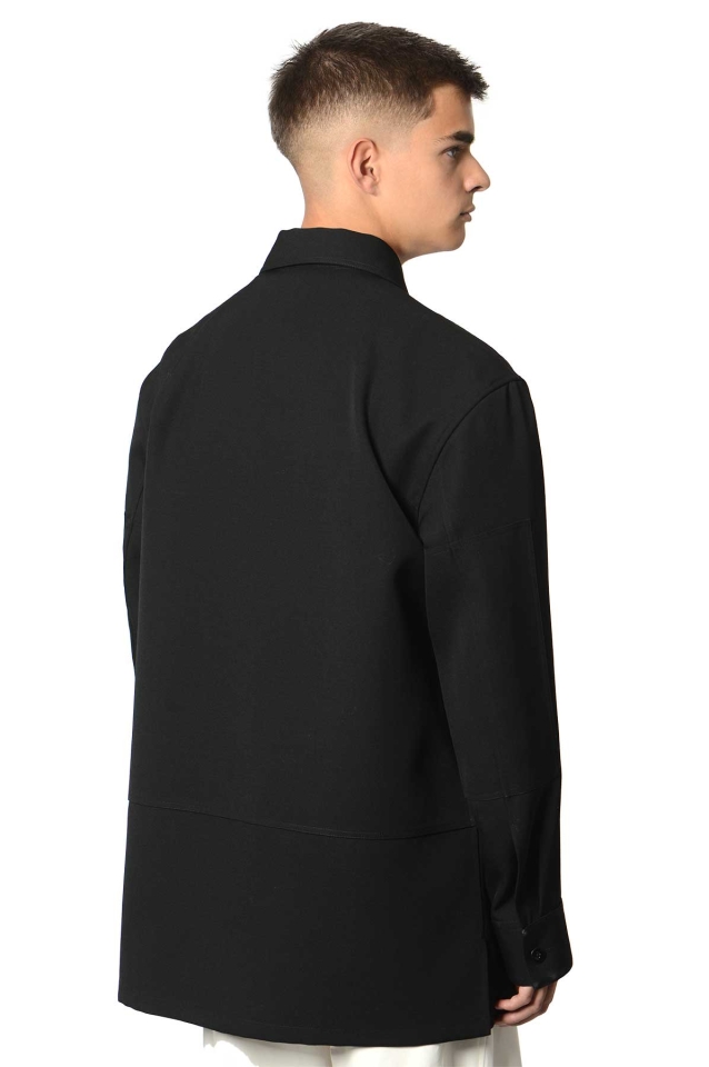 JILSANDER 2way wool shirt blackカラーブラック