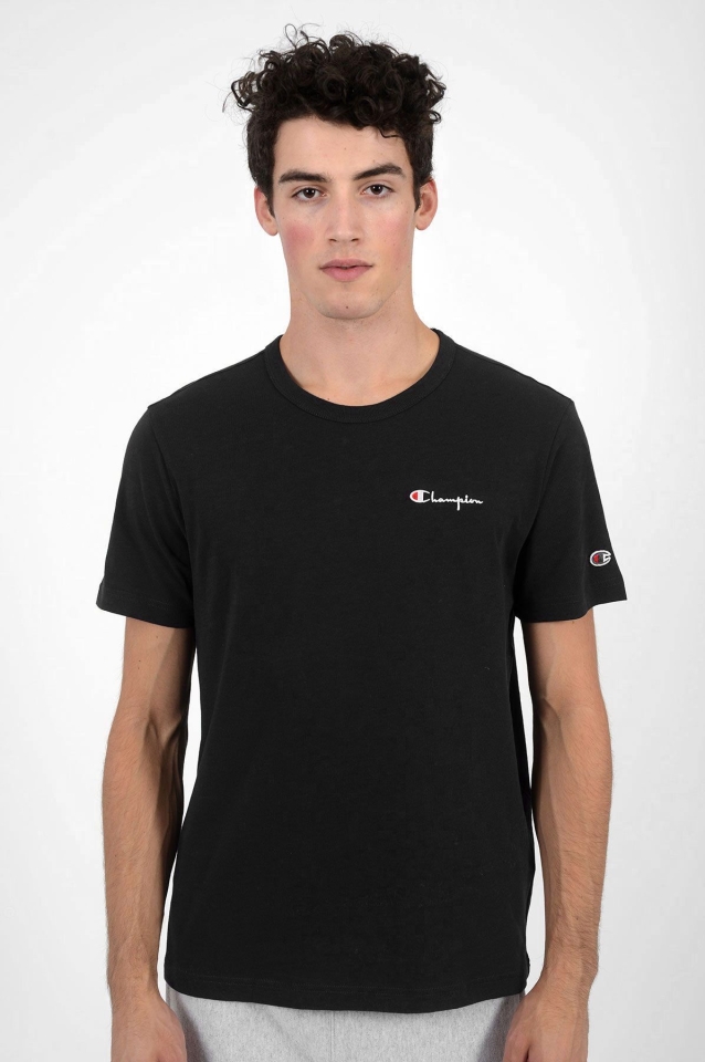 Black T-Shirt Weather Wrong - CHAMPION Logo